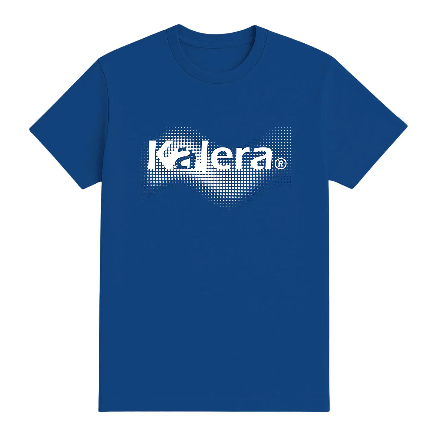 Camiseta básica azul logo blanco 1
