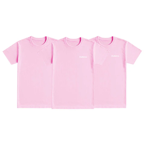 Pack camisetas básicas 3 unidades color rosa
