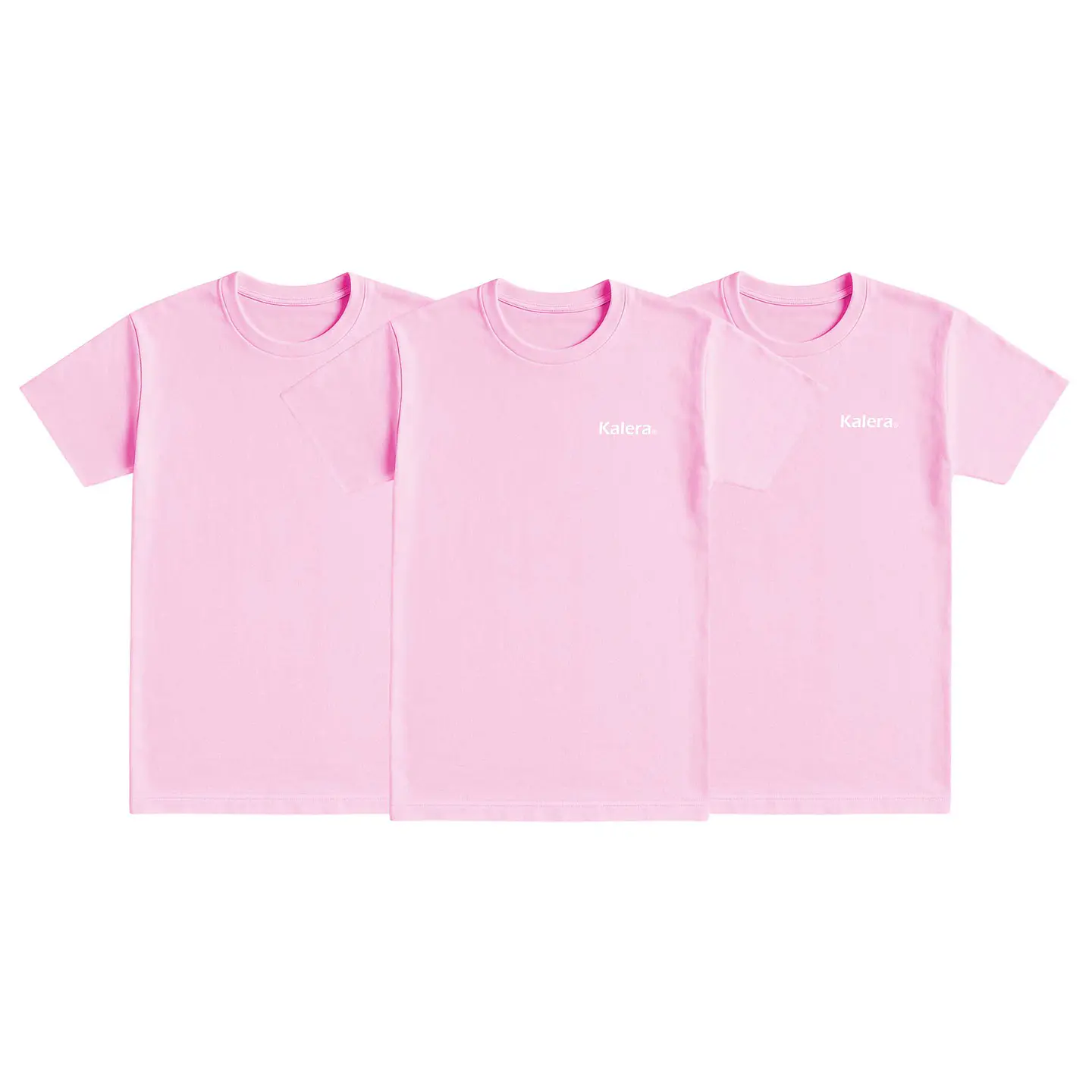 Pack camisetas básicas 3 unidades color rosa 1