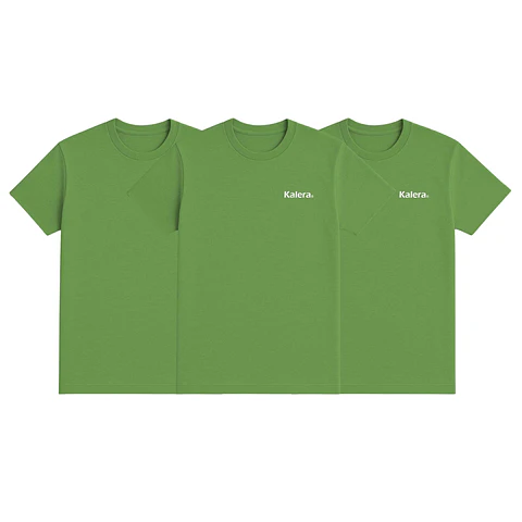 Pack camisetas básicas 3 unidades color verde