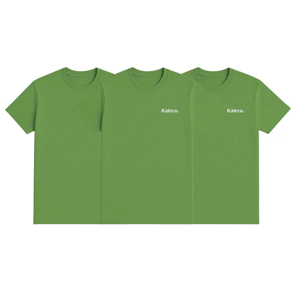 Pack camisetas básicas 3 unidades color verde 1