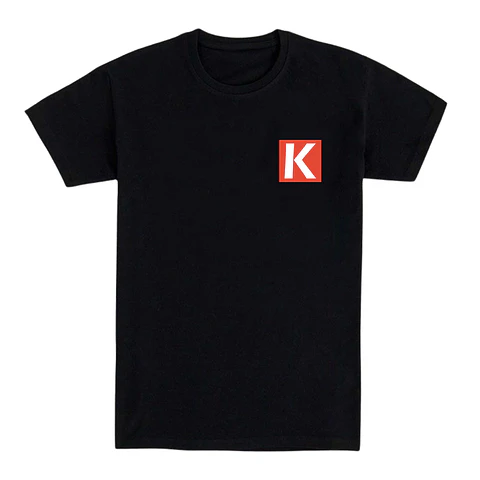 Camiseta básica negra logo K