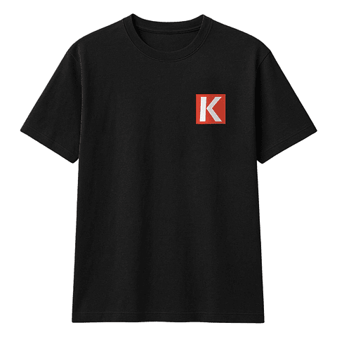 Camiseta oversize NEGRA logo K - UNISEX