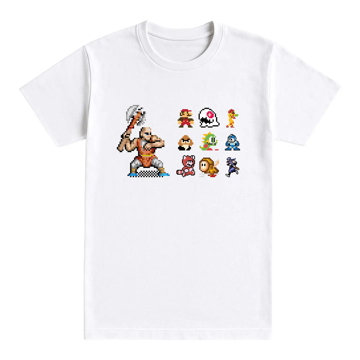 Camiseta videojuegos – Héroes en 8 bits 1