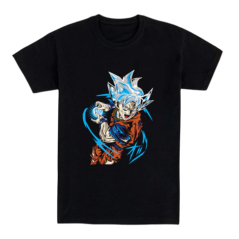 Camiseta anime - Guerrero energía azul