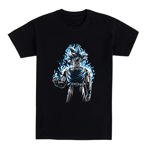 Camiseta anime - Guerrero aura azul