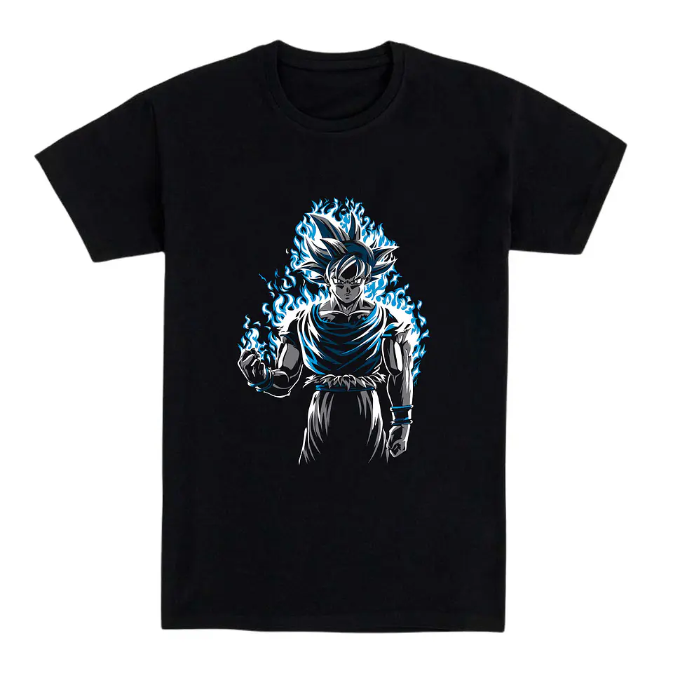 Camiseta anime - Guerrero aura azul 1