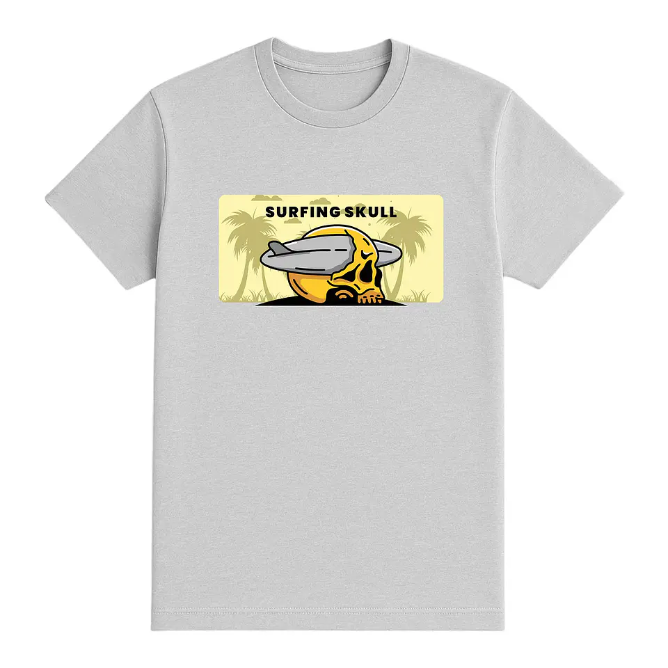 Camiseta surf - Surfing Skull 1
