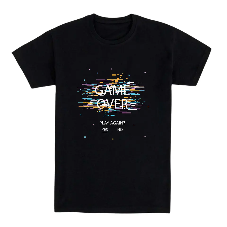 Camiseta gamer - Game Over Glitch 1