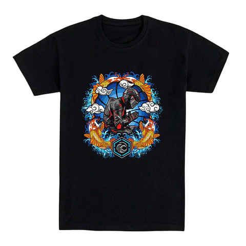 Camiseta moto - Piloto y carpas koi