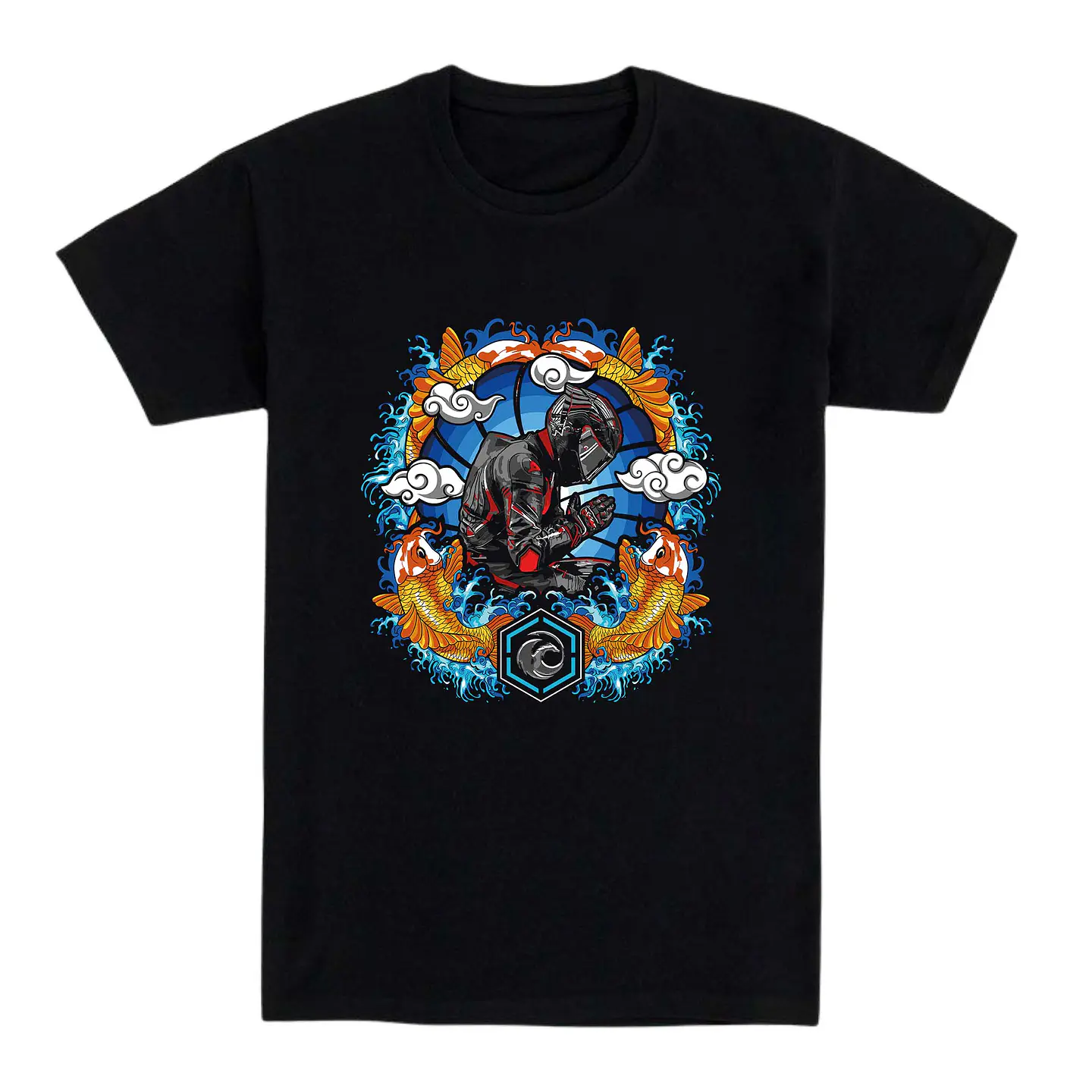 Camiseta moto - Piloto y carpas koi 1