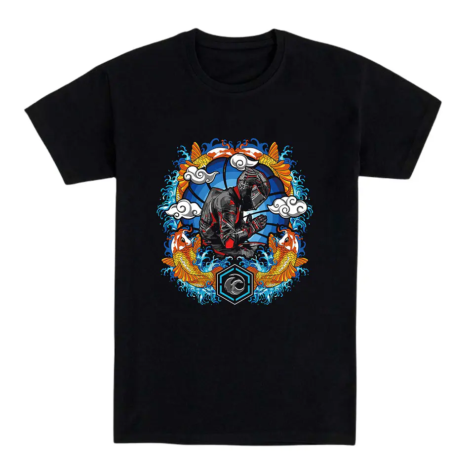 Camiseta moto - Piloto y carpas koi 1