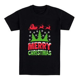 Camiseta navidad - Santa y Renos