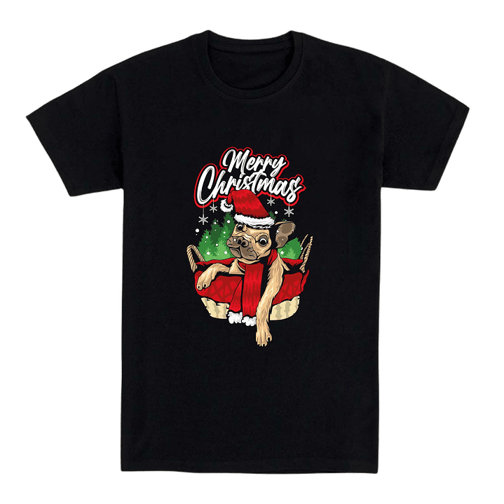Camiseta navidad - Chihuahua Navideño en Cesta 1