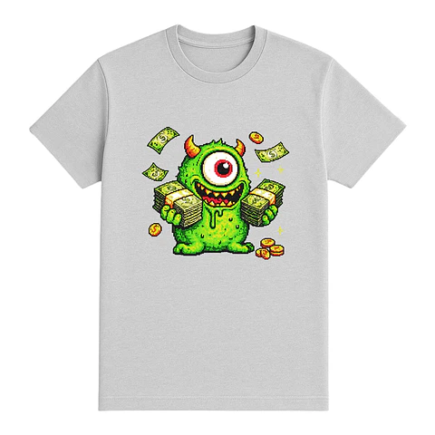 Camiseta fea – Monstruo Millonario Pixelado