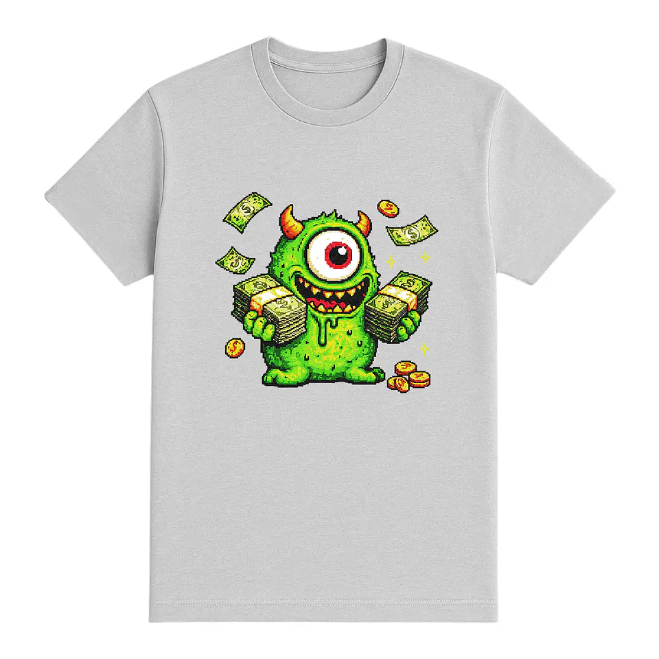 Camiseta fea – Monstruo Millonario Pixelado 1