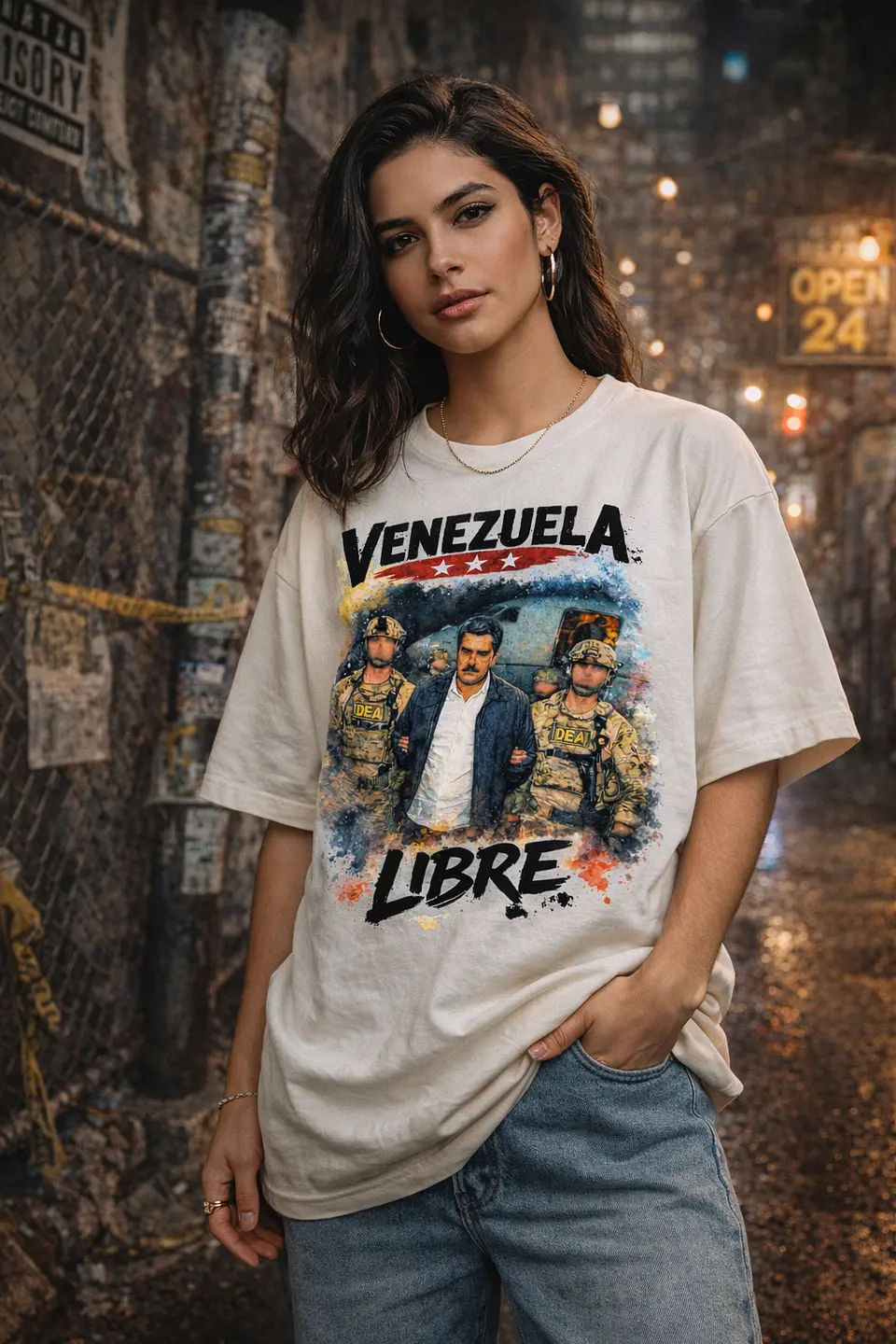 Camiseta oversize Venezuela Libre - Unisex 3