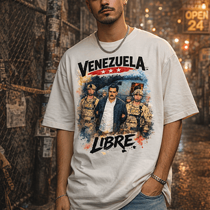 Camiseta oversize Venezuela Libre - Unisex
