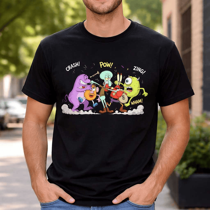 Camiseta graciosa - Pow Crash 2