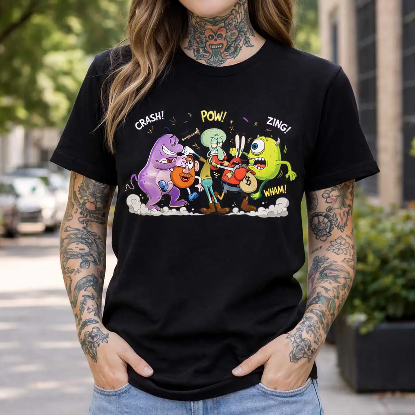 Camiseta graciosa - Pow Crash 3