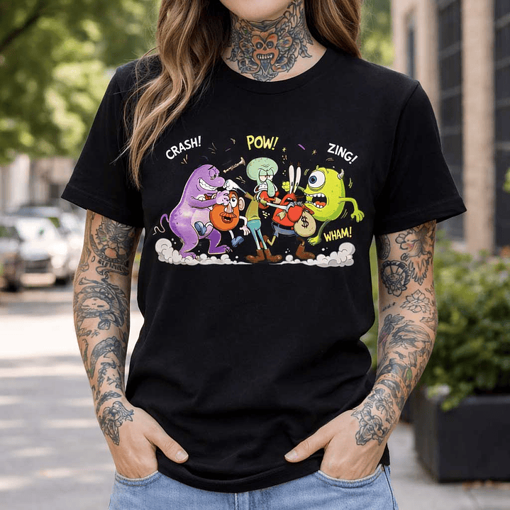 Camiseta graciosa - Pow Crash 3