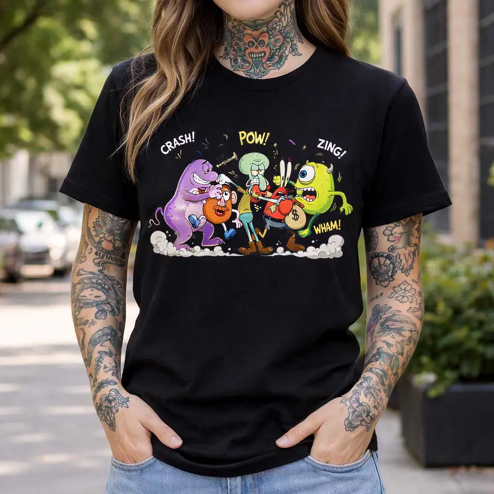 Camiseta graciosa - Pow Crash 3