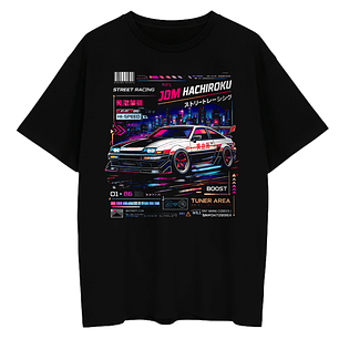 Camiseta coche oversize - JDM HACHIROKU