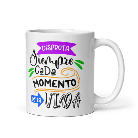 Taza personalizada de cerámica  diseño libre área de impresión 20x8,5cm