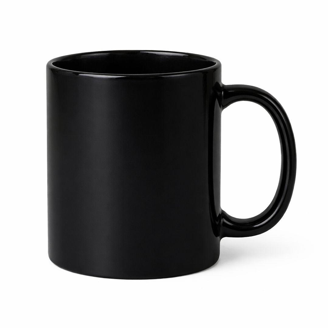Taza personalizada de cerámica negra 1