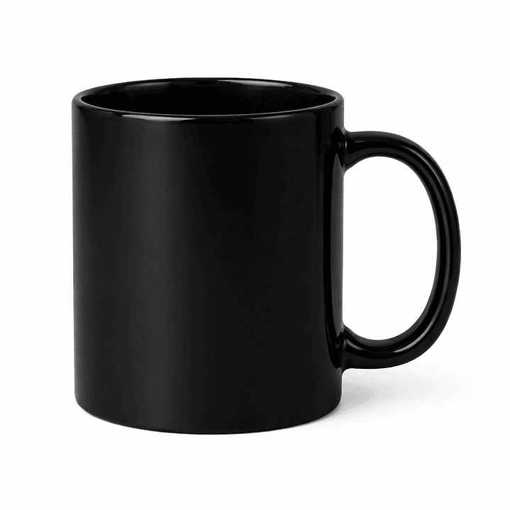 Taza personalizada de cerámica negra 1