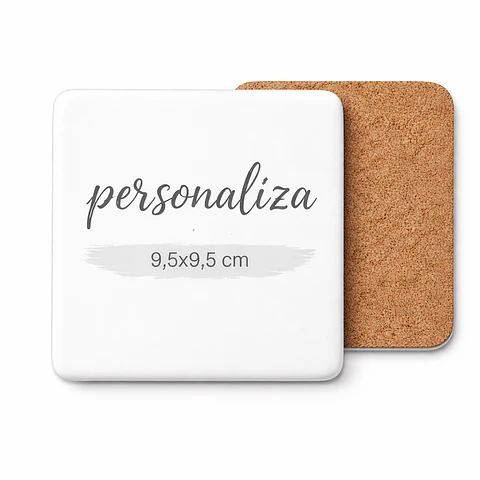 Posavaso personalizado de cerámica forma cuadrada 9,5x9,5cm