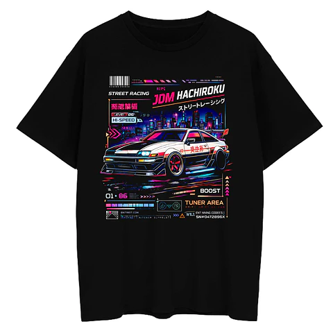Camiseta coche oversize - JDM HACHIROKU
