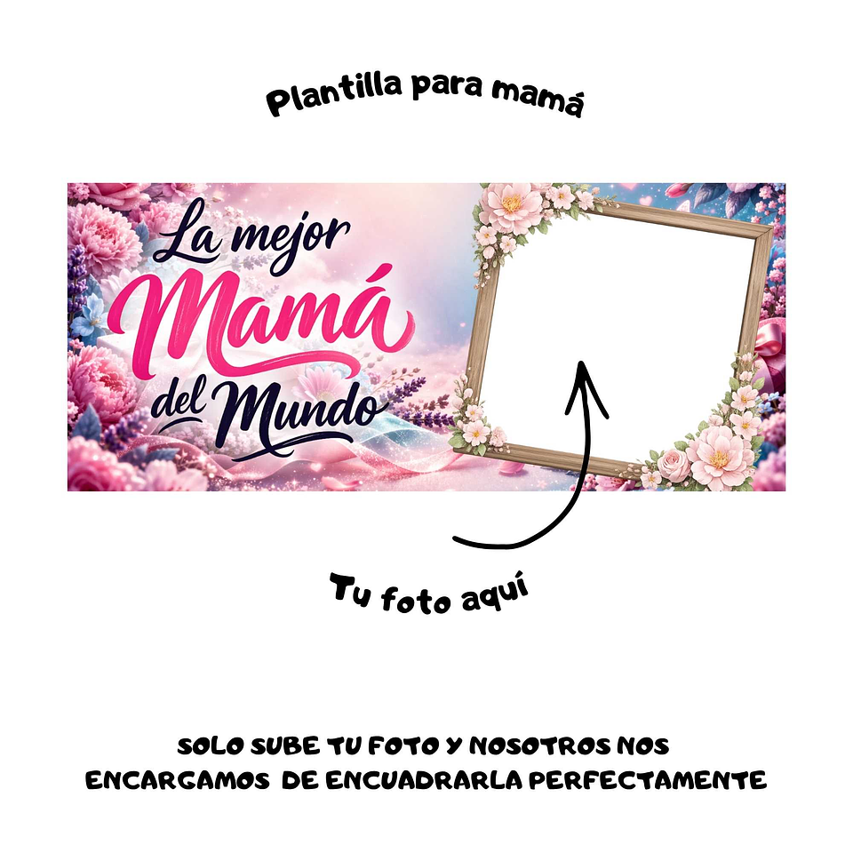 Taza personalizada mamá, añade tu foto - 007 plantilla prediseñada 4