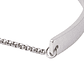 Pulsera personalizada mujer, medallón rectangular grabado en acero inoxidable color plata - Miniatura 3
