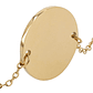 Pulsera personalizada mujer, medallón circular grabado en acero inoxidable dorado - Miniatura 3
