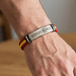 Pulsera España personalizada para hombre y mujer piel sintética con grabado en placa de acero inoxidable - Miniatura 3
