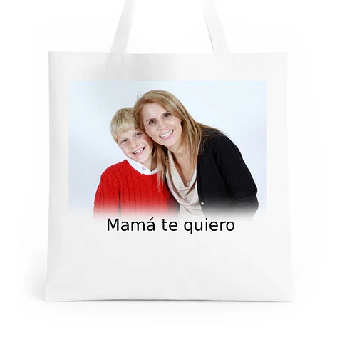 Bolsa tote personalizable con fotos y textos