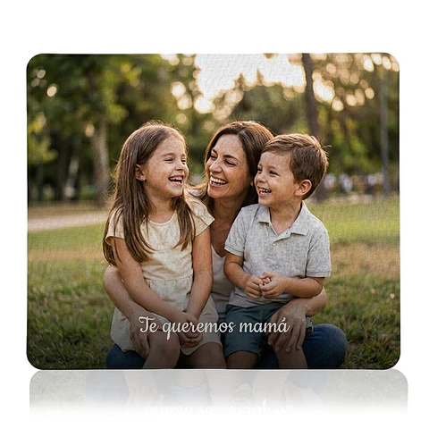Alfombrilla de ratón con foto personalizada rectangular o circular