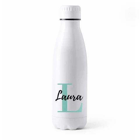 Botella con nombre e inicial personalizada 700ml acero inoxidable