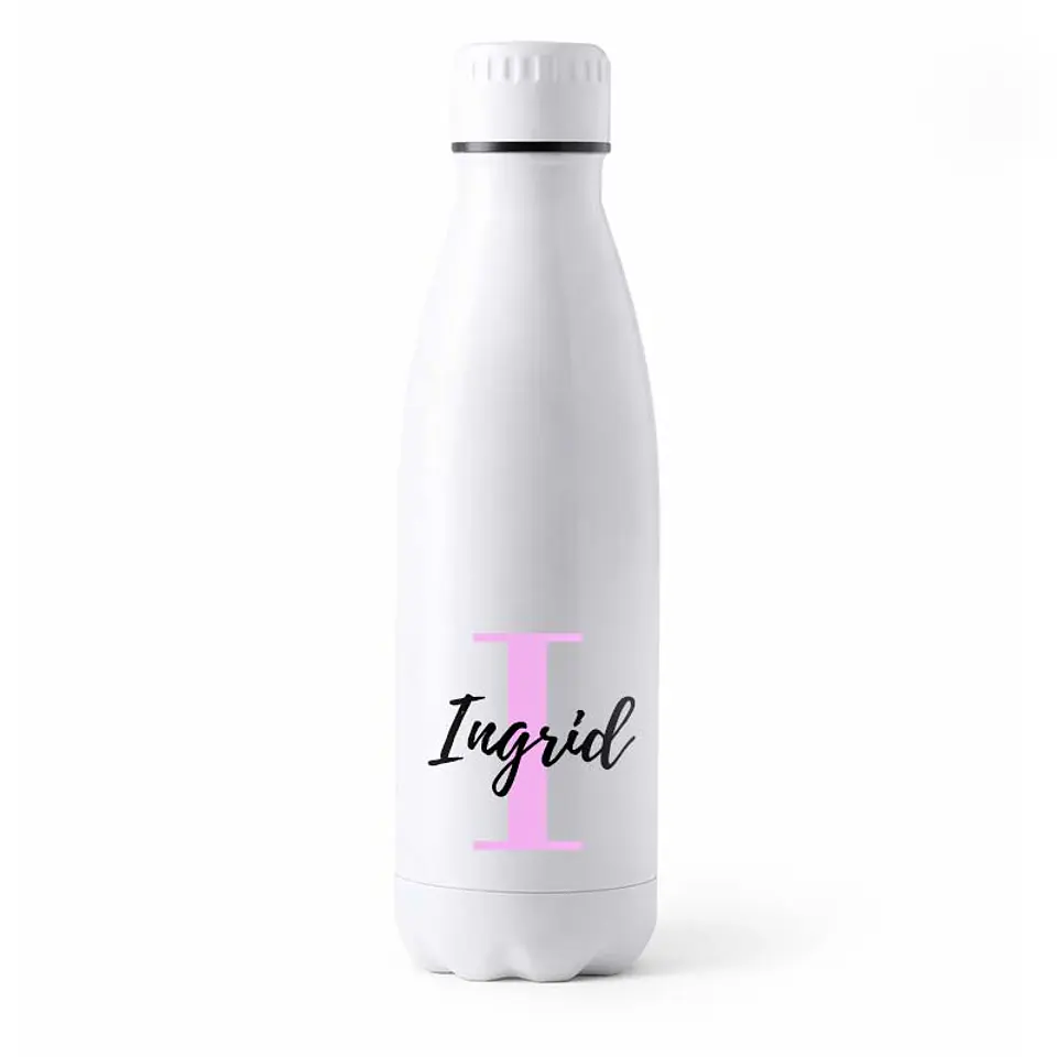 Botella con nombre e inicial personalizada 700ml acero inoxidable 5