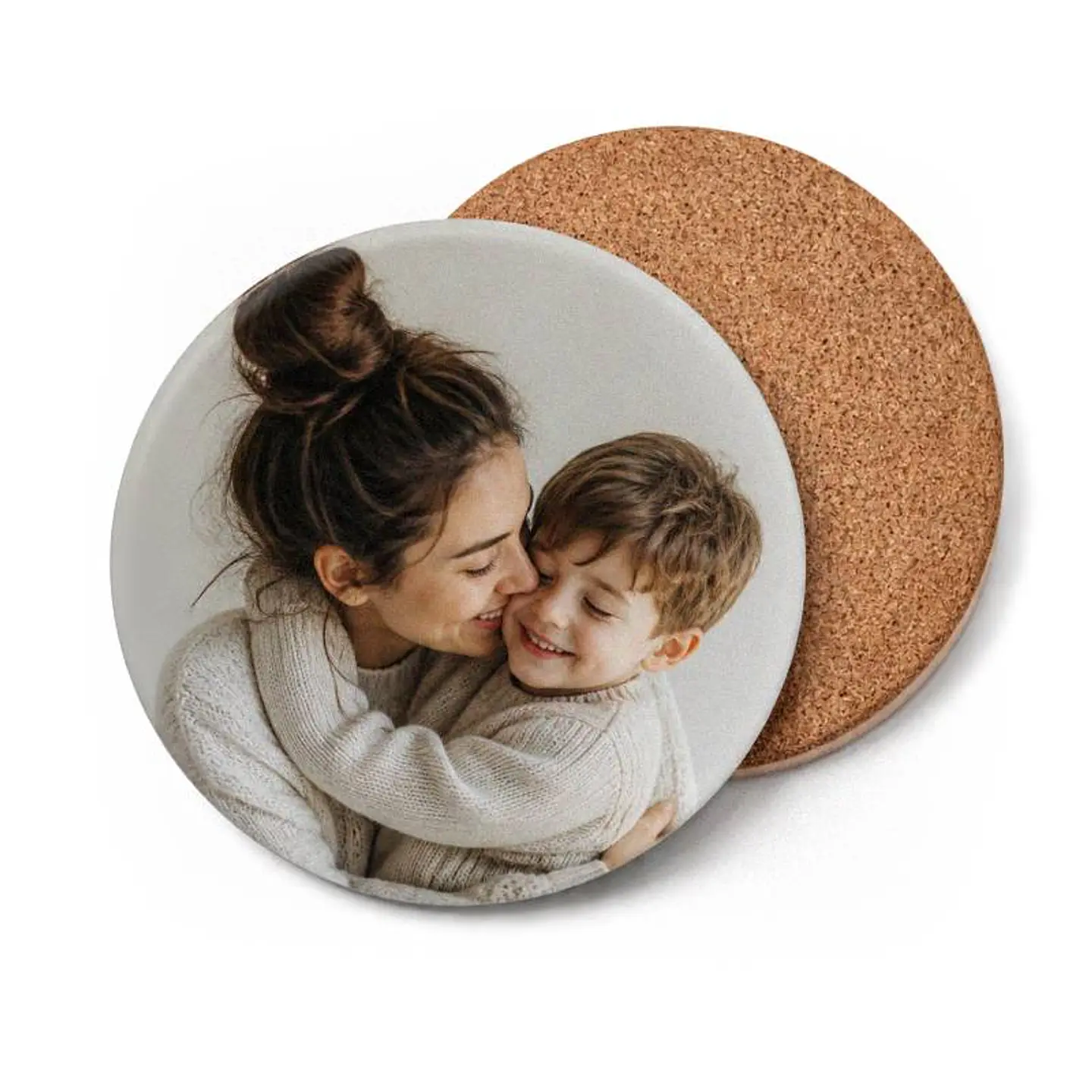 Posavaso personalizado de cerámica forma circular 9x9cm 1