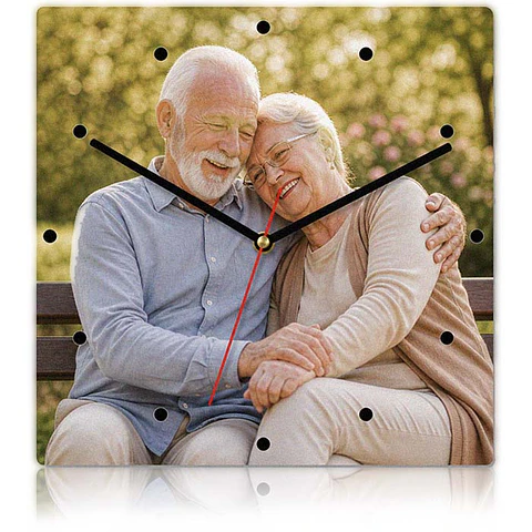 Reloj de pared personalizado con foto cuadrado
