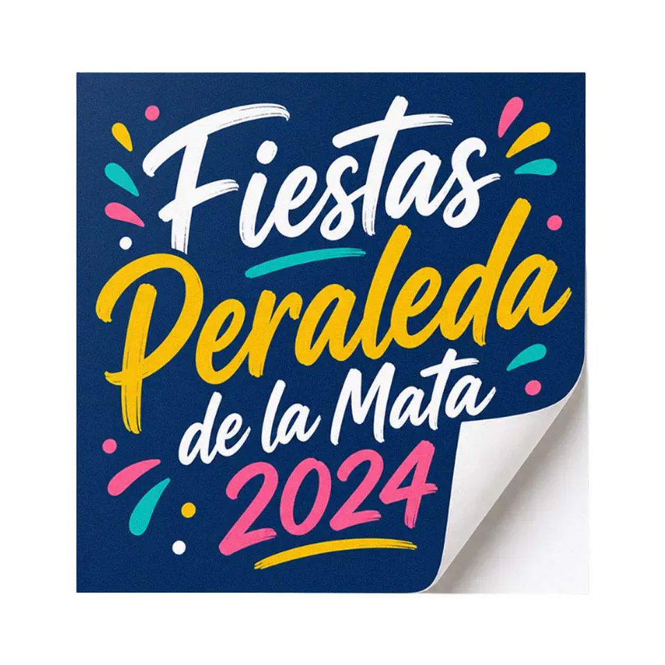 Pegatina personalizada cuadrada en vinilo adhesivo 1