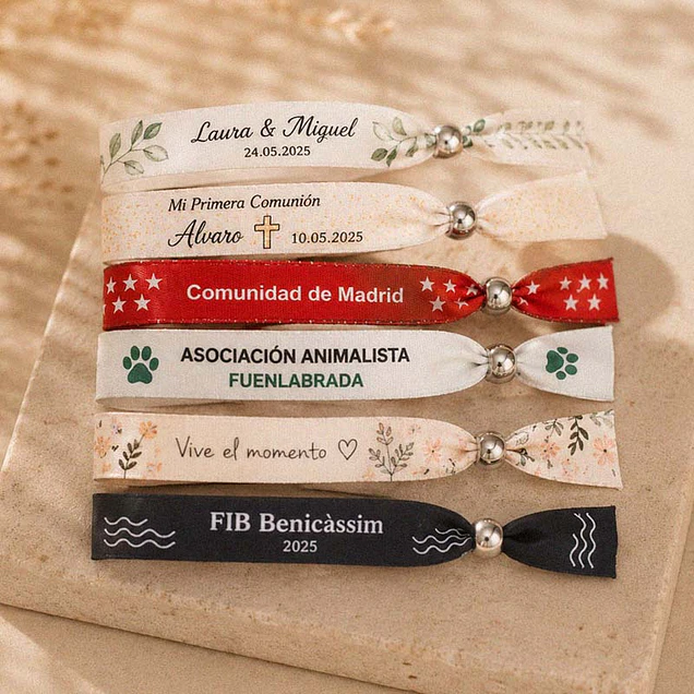 Pulseras de tela personalizadas