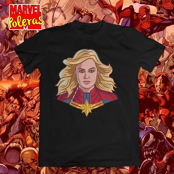 Polera Capitana Marve| Colección Poleras Marvel 1