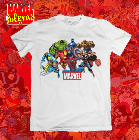 Polera Team Marvel | Colección Poleras Marvel