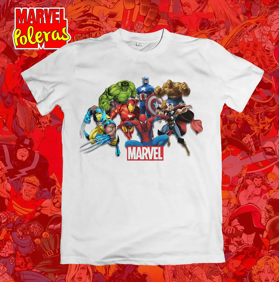 Polera Team Marvel | Colección Poleras Marvel 1