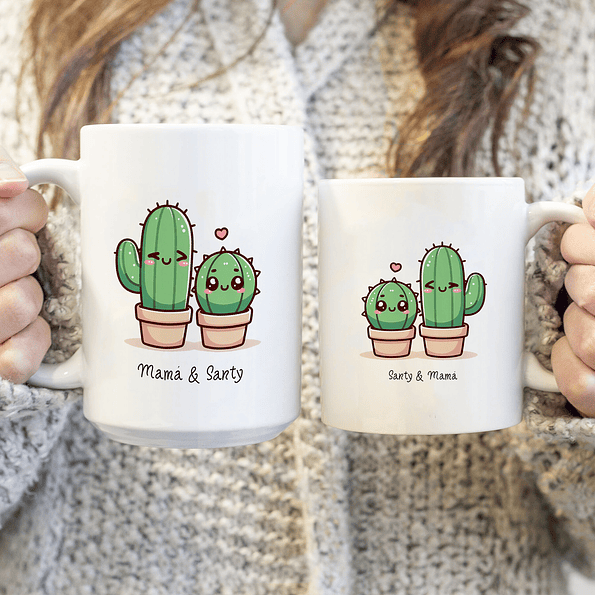 Tazas Madre e Hijo – Set de 2 Tazas de 15oz y 11oz | Perfectas para Regalo 3