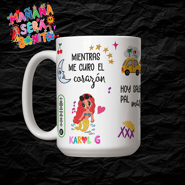 Tazón Karol G Spotify Mientras me curo el Cora 1