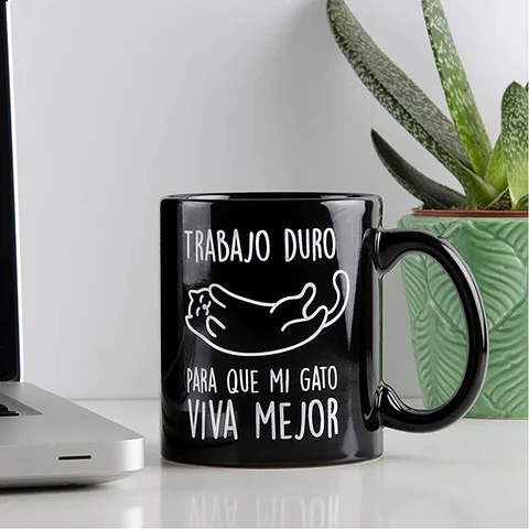 Tazon Trabajo Duro Para mi gato Viva Mejor